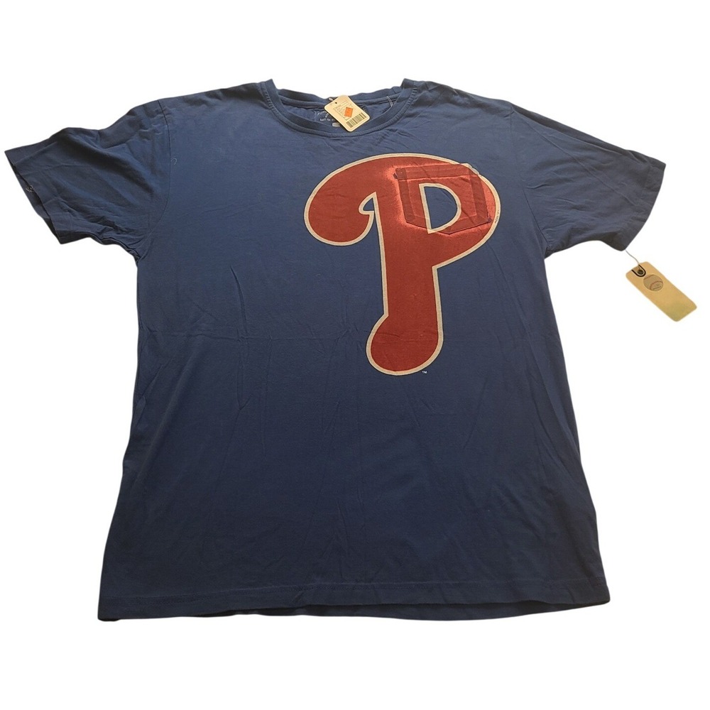Wright & Ditson Philadelphia‎ Phillies MLB Graphic Pocket T-Shirt Blue Large